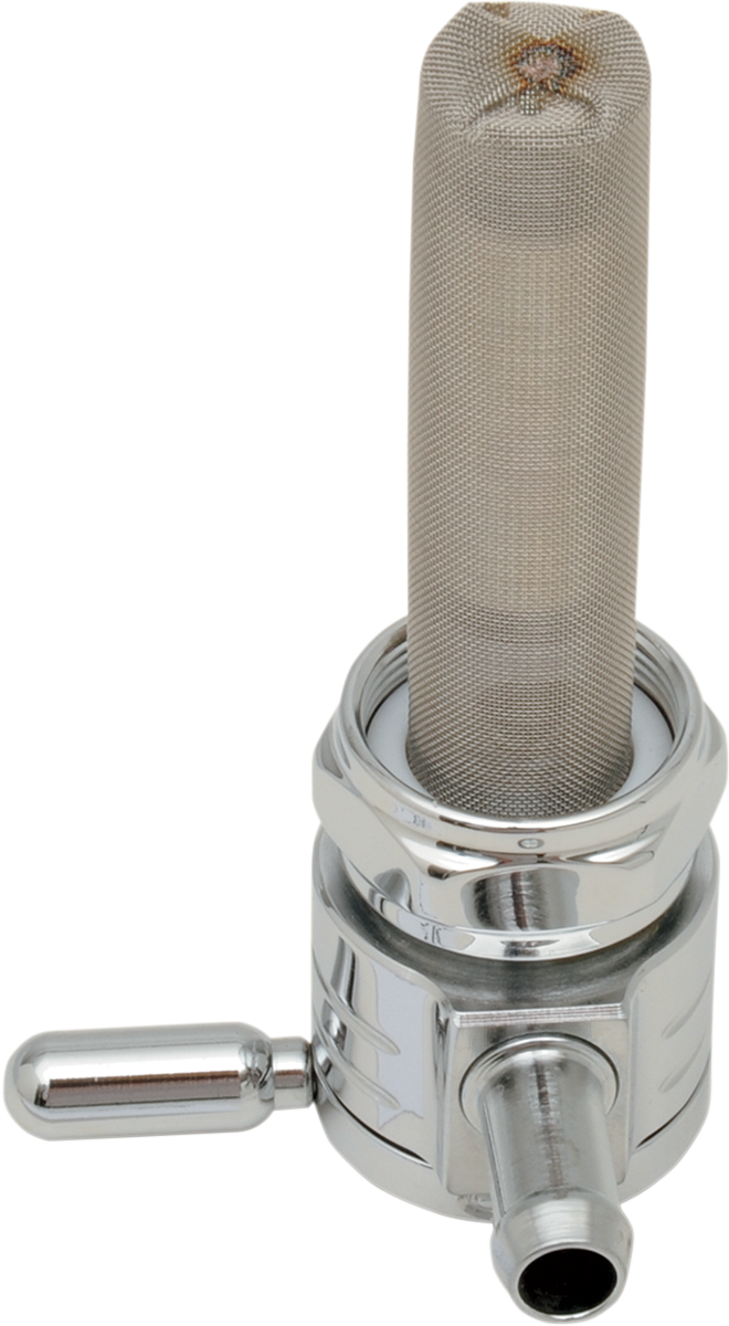 GOLAN PRODUCTS "Click-Slick" Fuel Petcock - Straight - Chrome - 22mm 76-312S-CS