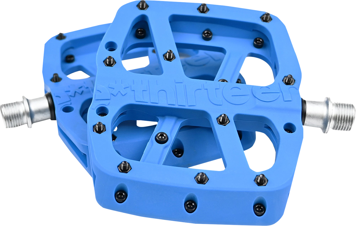E*THIRTEEN Base Pedals - Flat - Blue PD2USA-102