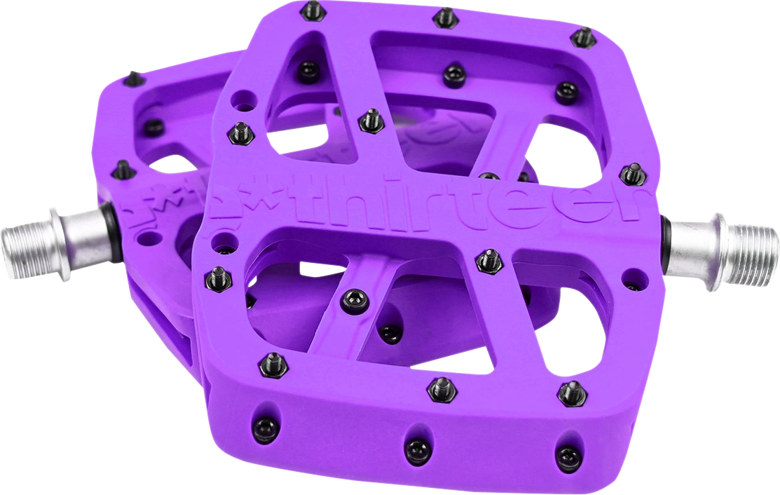 E*THIRTEEN Base Pedals - Flat - Eggplant PD2USA-103