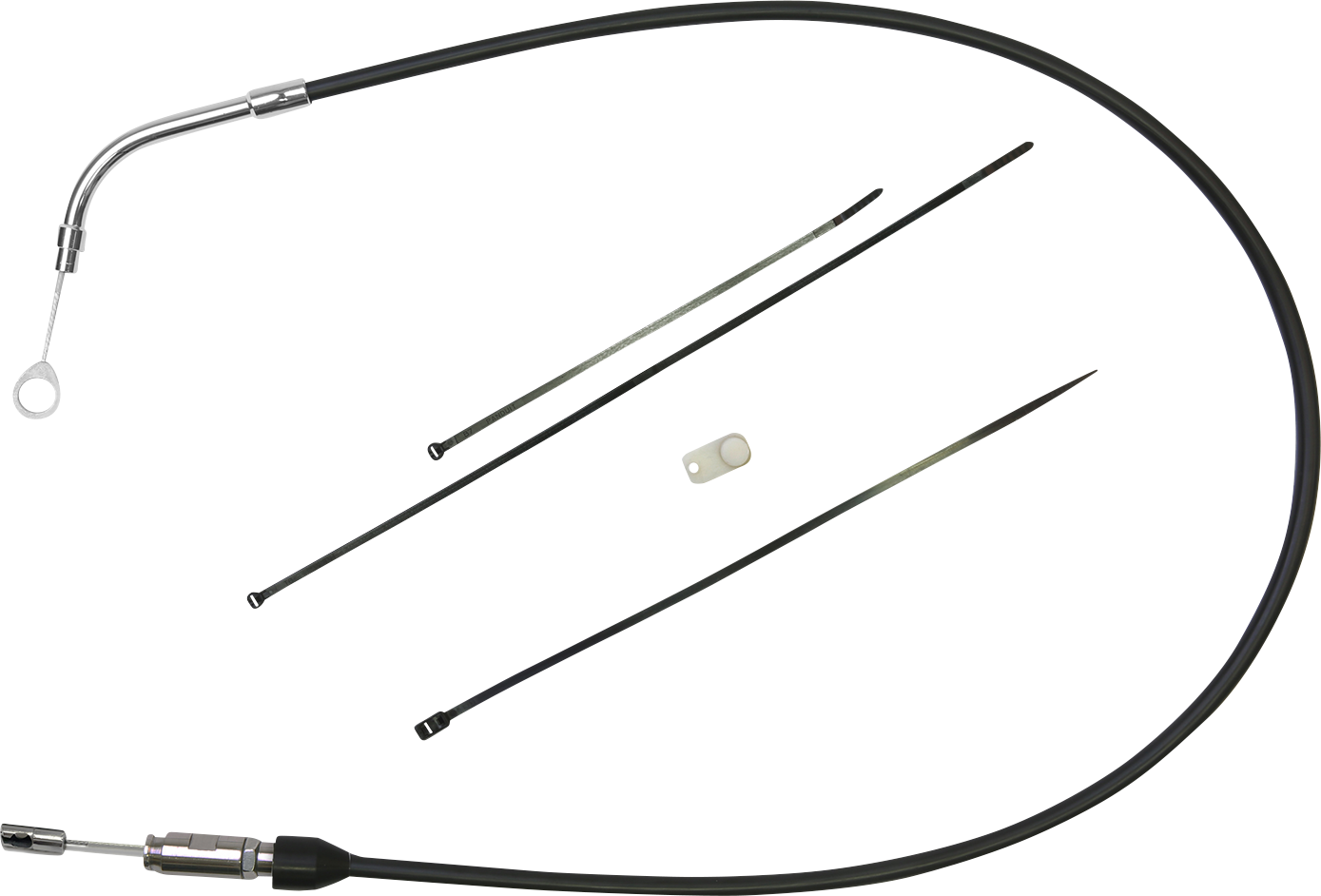DRAG SPECIALTIES Quick Connect Clutch Cable - Upper - 41" - Black/Chrome 4323502HE