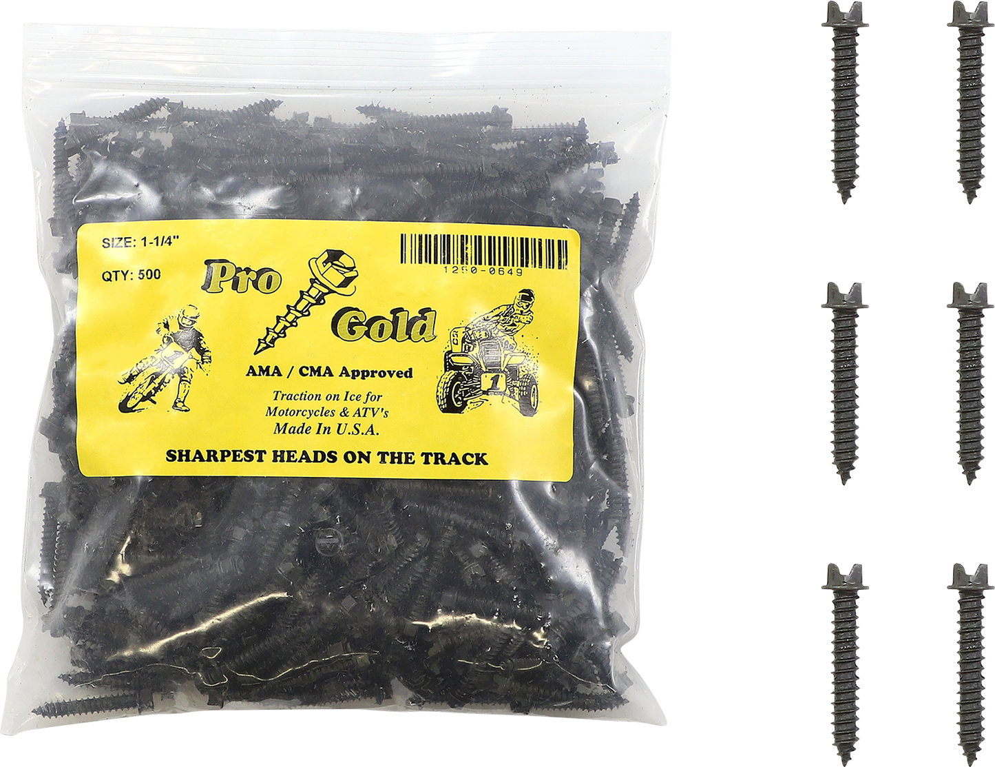 GOLD SCREWS Ice Screws - 1-1/4" - 500 Pack 1-1/4"500