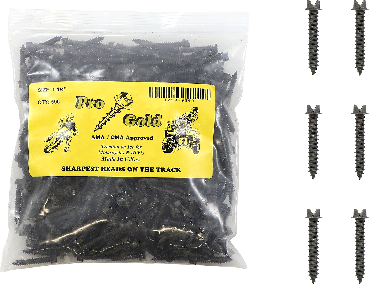 GOLD SCREWS Ice Screws - 1-1/4" - 500 Pack 1-1/4"500