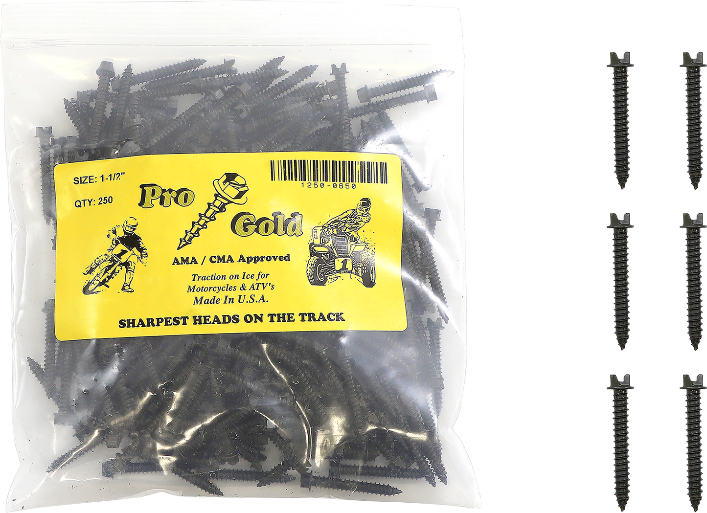 GOLD SCREWS Ice Screws - 1-1/2" - 250 Pack 1-1/2"250