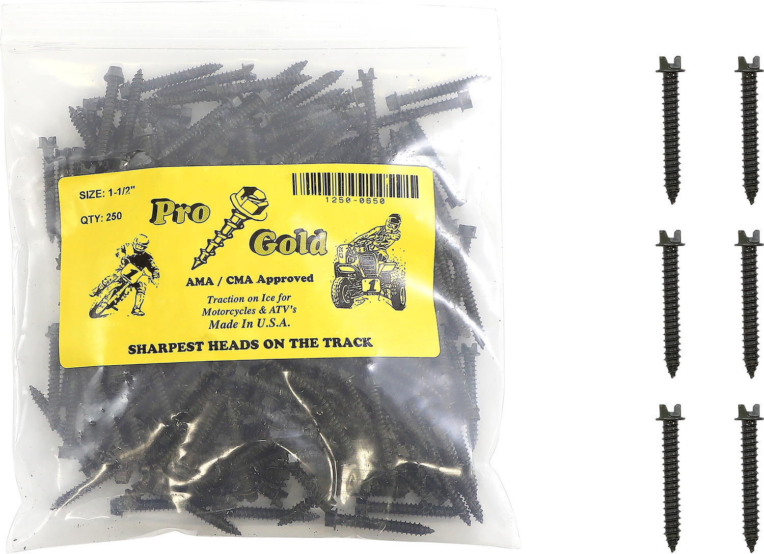 GOLD SCREWS Ice Screws - 1-1/2" - 250 Pack 1-1/2"250
