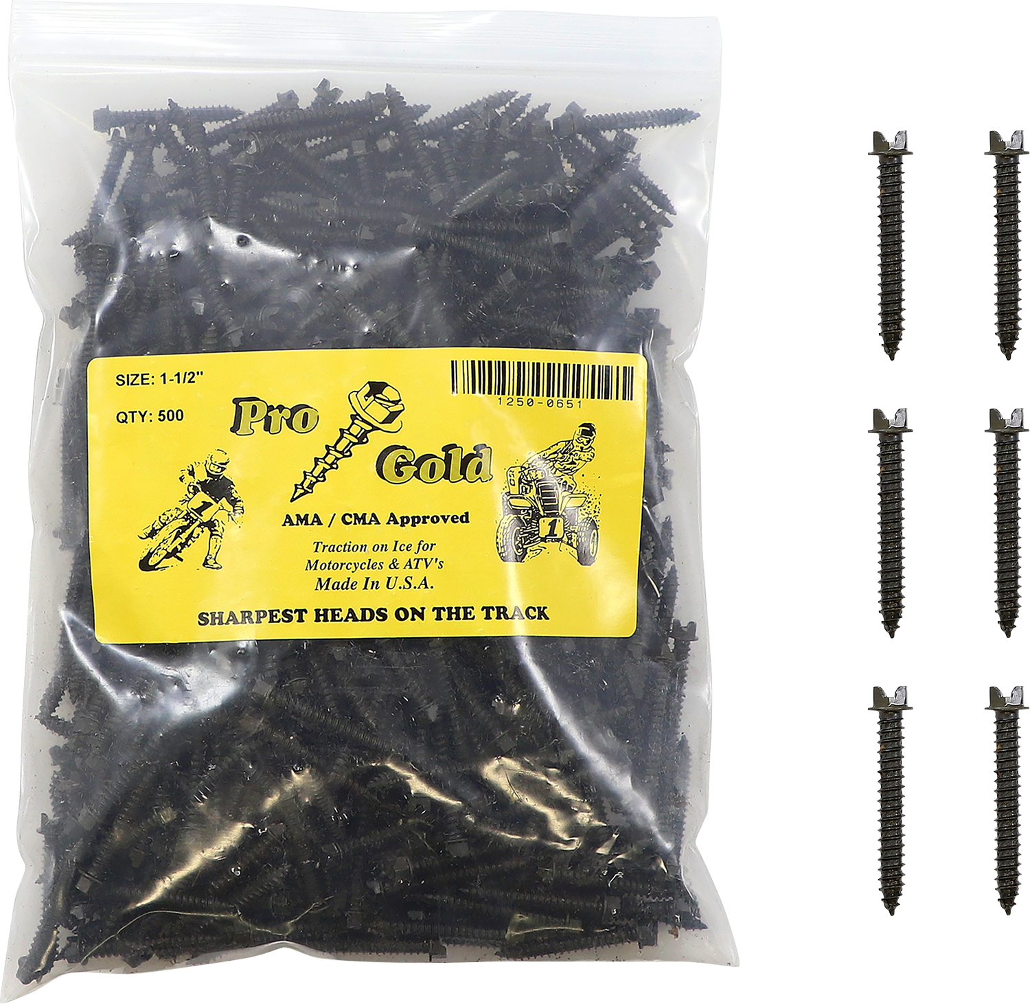 GOLD SCREWS Ice Screws - 1-1/2" - 500 Pack 1-1/2"500