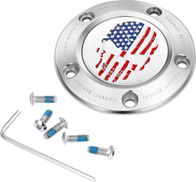 FIGURATI DESIGNS Timing Cover - 5 Hole - Skull - Stainless Steel FD24-TC-5H-SS
