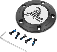 FIGURATI DESIGNS Timing Cover - 5 Hole - Don't Tread on Me - Black FD40-TC-5H-BLK