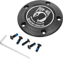 FIGURATI DESIGNS Timing Cover - 5 Hole - POW MIA - Black FD50-TC-5H-BLK