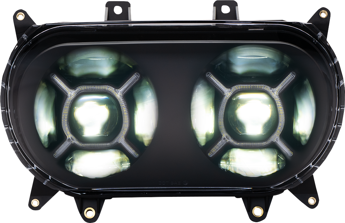 CUSTOM DYNAMICS LED Headlight - Black - FLTR CD-RG-H-B