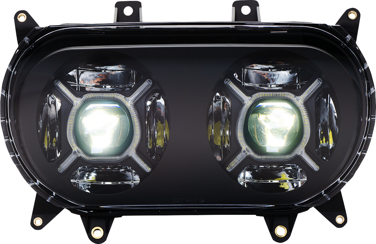 CUSTOM DYNAMICS LED Headlight - Black - FLTR CD-RG-H-B