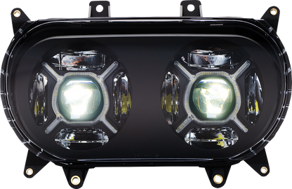 CUSTOM DYNAMICS LED Headlight - Black - FLTR CD-RG-H-B