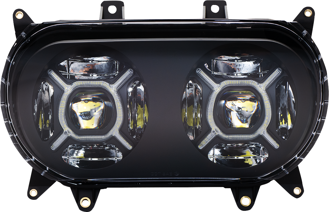CUSTOM DYNAMICS LED Headlight - Black - FLTR CD-RG-H-B