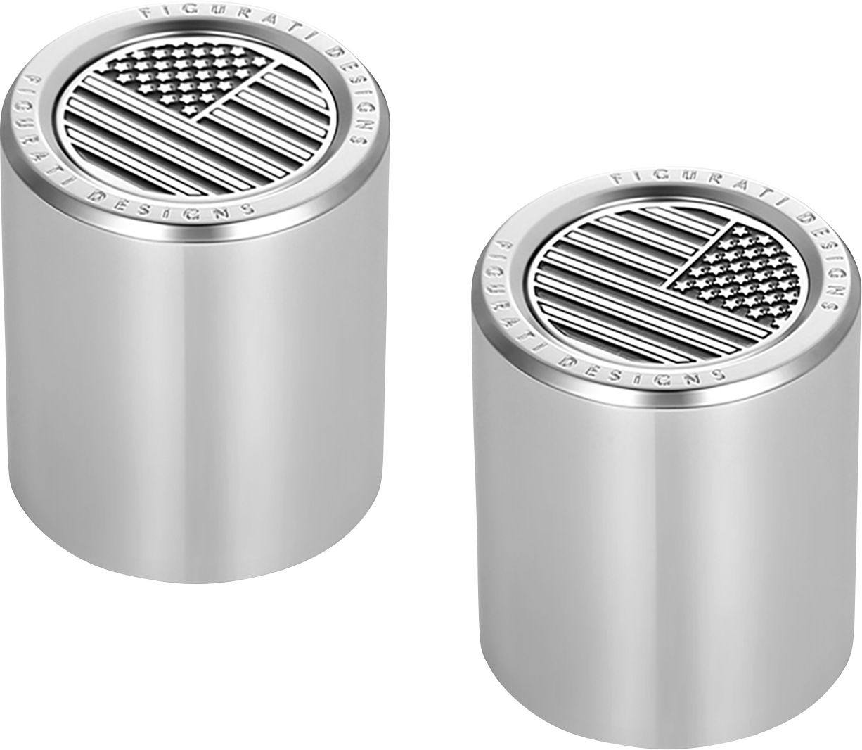 FIGURATI DESIGNS Docking Covers - American Flag - Short - Contrast Cut - Silver FD26-DC-2530-SS