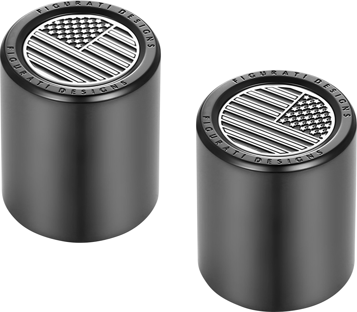 FIGURATI DESIGNS Docking Covers - American Flag - Short - Contrast Cut - Black FD26-DC-2530-BK