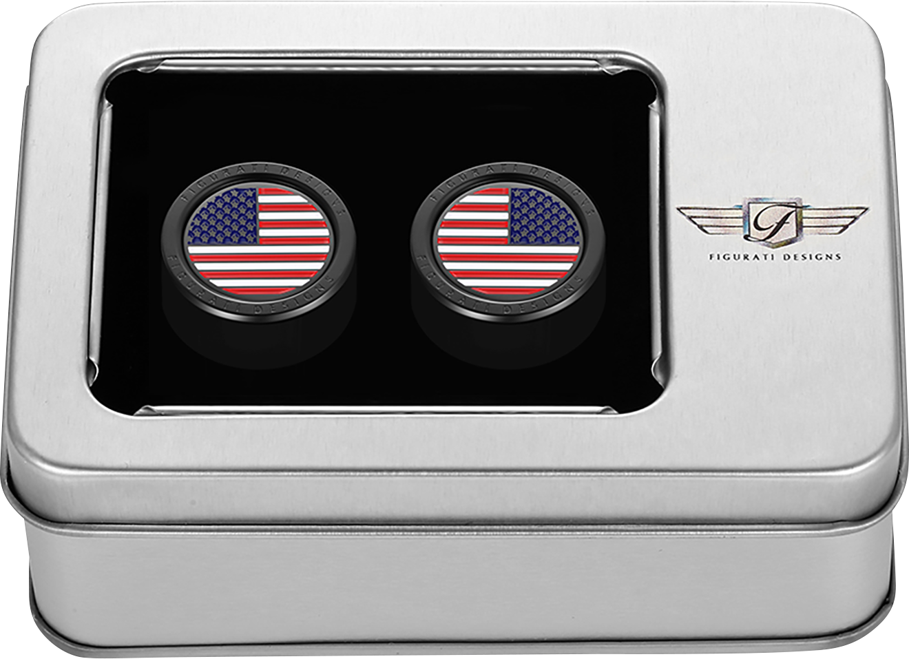 FIGURATI DESIGNS Docking Covers - American Flag - Short - Black FD21-DC-2530-BK