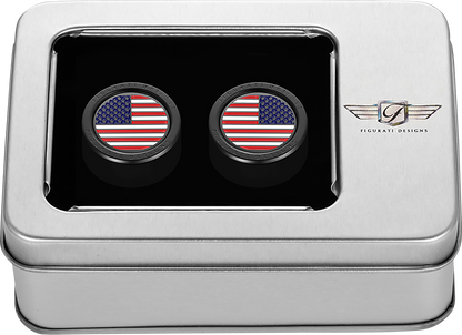 FIGURATI DESIGNS Docking Covers - American Flag - Short - Black FD21-DC-2530-BK
