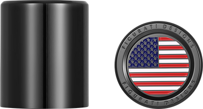 FIGURATI DESIGNS Docking Covers - American Flag - Short - Black FD21-DC-2530-BK