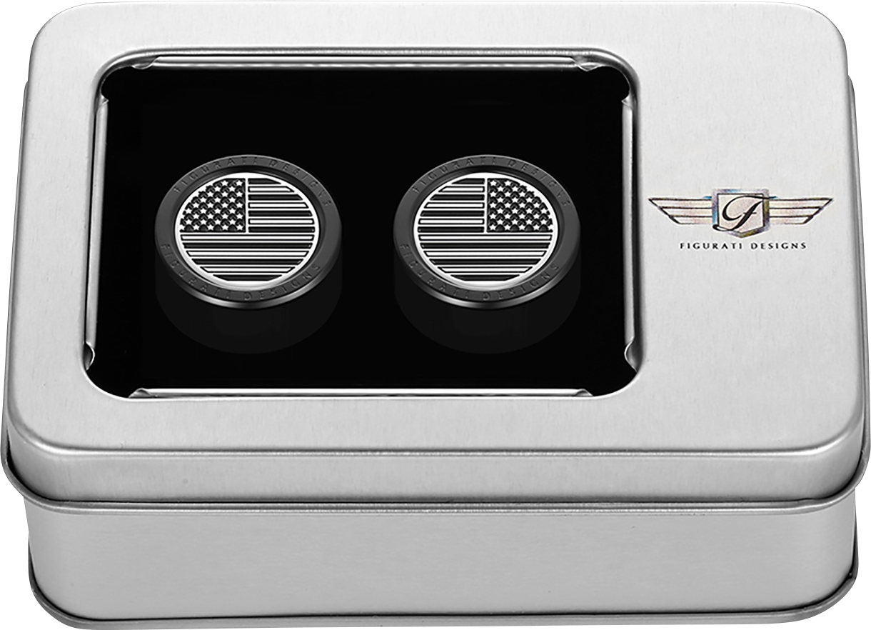 FIGURATI DESIGNS Docking Covers - American Flag - Short - Contrast Cut - Black FD26-DC-2530-BK