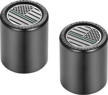 FIGURATI DESIGNS Docking Covers - American Flag - Green Line - Short - Black FD72-DC-2530-BK