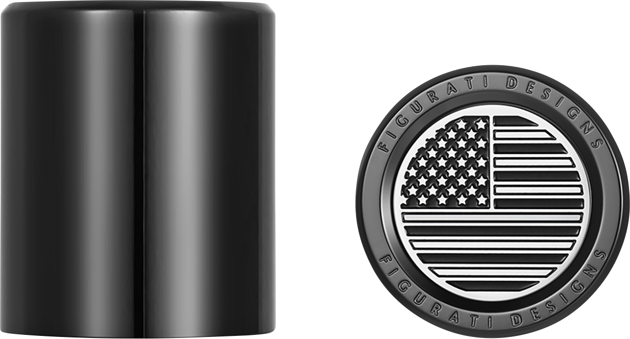 FIGURATI DESIGNS Docking Covers - American Flag - Short - Contrast Cut - Black FD26-DC-2530-BK