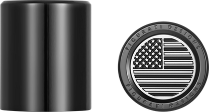 FIGURATI DESIGNS Docking Covers - American Flag - Short - Contrast Cut - Black FD26-DC-2530-BK