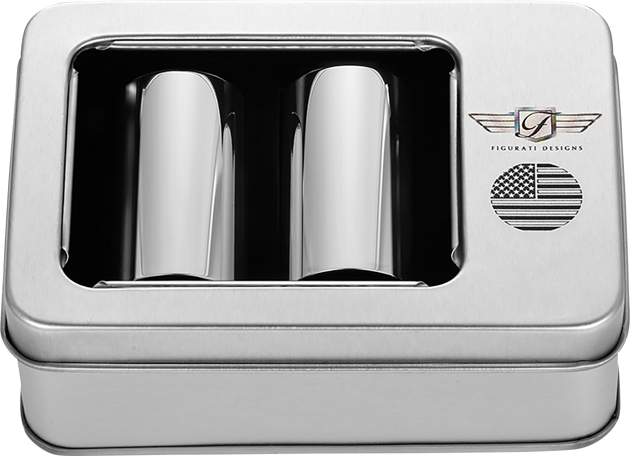 FIGURATI DESIGNS Docking Covers - American Flag - Long - Contrast Cut - Silver FD26-DC-2545-SS