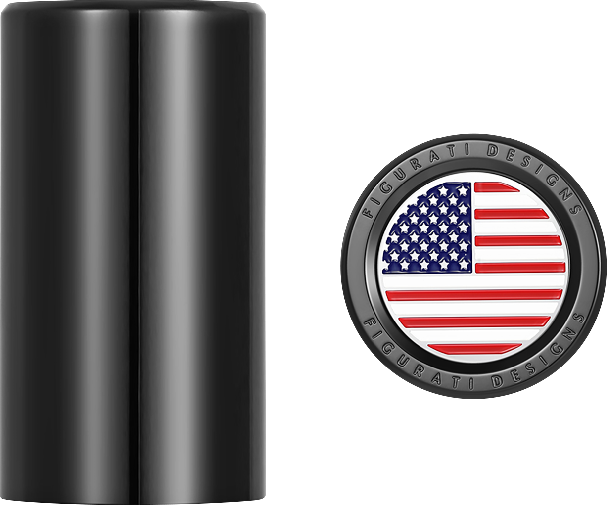 FIGURATI DESIGNS Docking Covers - American Flag - Long - Black FD21-DC-2545-BK