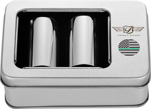 FIGURATI DESIGNS Docking Covers - American Flag - Green Line - Long - Silver FD72-DC-2545-SS