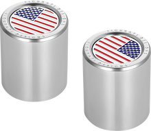 FIGURATI DESIGNS Docking Covers - American Flag - Silver FD20-DC-2730-SS