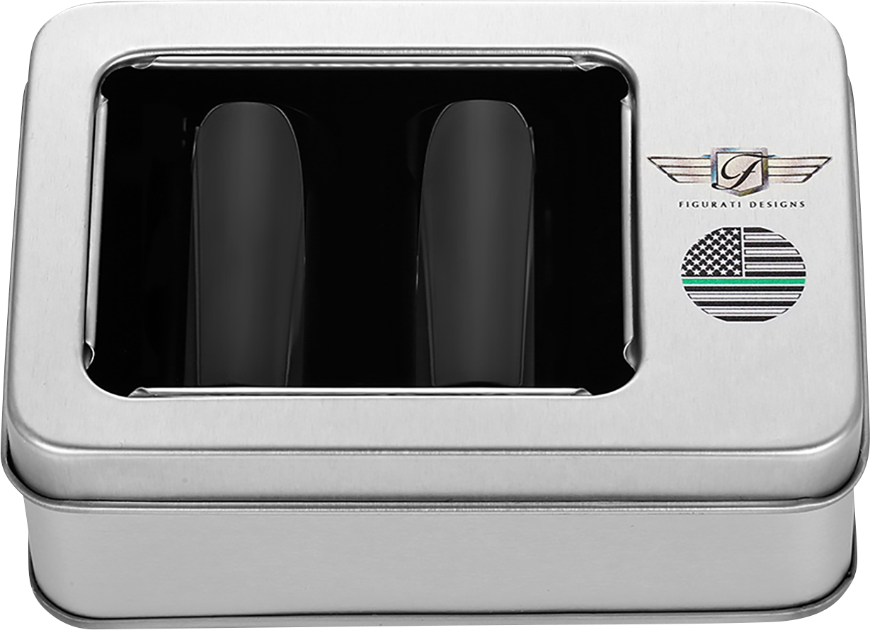 FIGURATI DESIGNS Docking Covers - American Flag - Green Line - Long - Black FD72-DC-2545-BK
