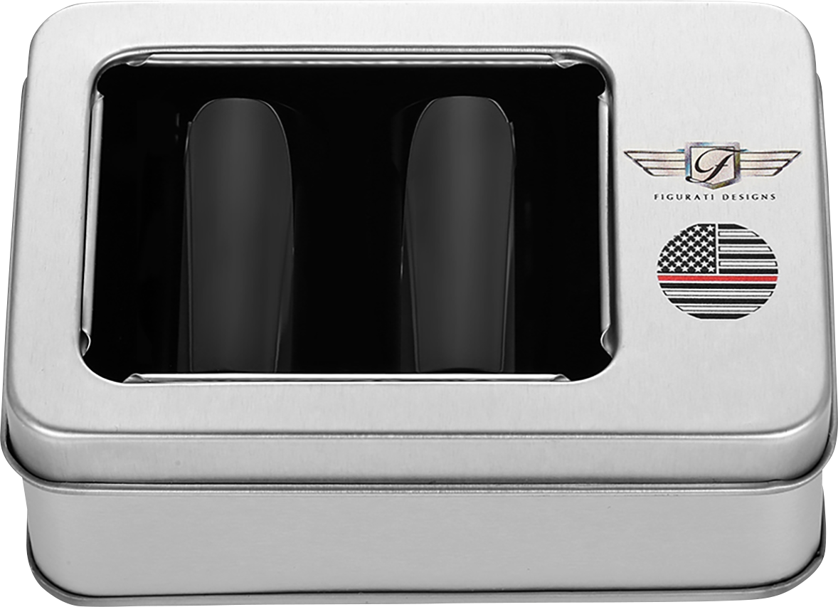 FIGURATI DESIGNS Docking Covers - American Flag - Red Line - Long - Black FD73-DC-2545-BK