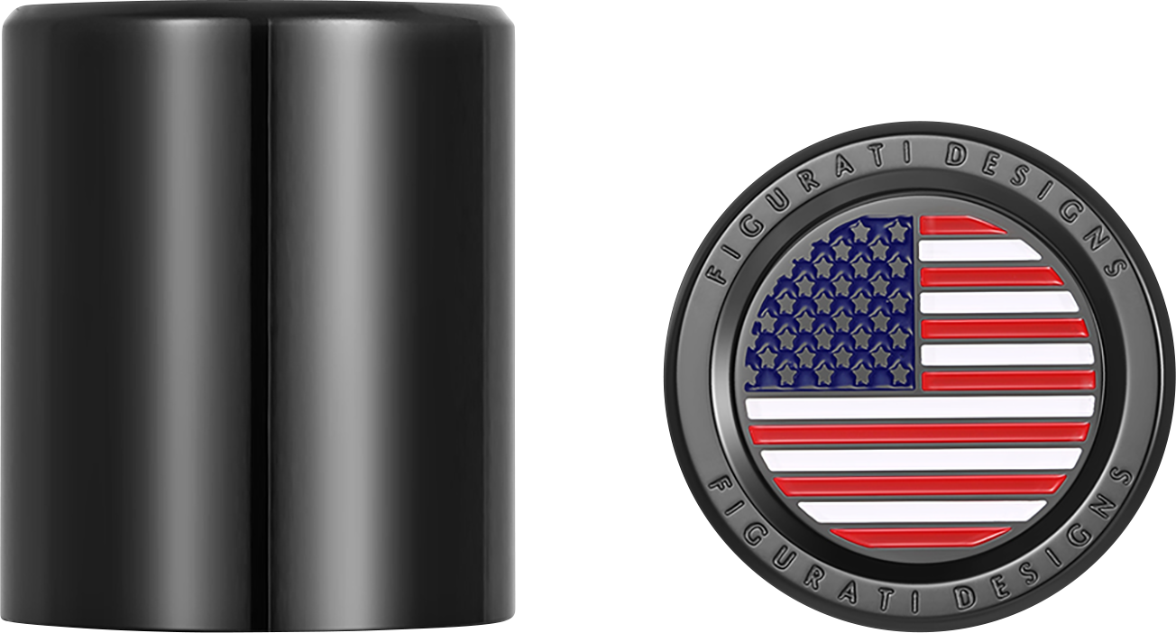 FIGURATI DESIGNS Docking Covers - American Flag - Black FD21-DC-2730-BK