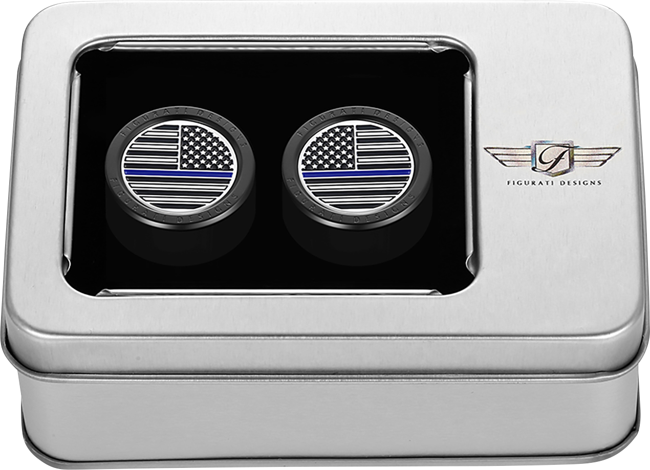 FIGURATI DESIGNS Docking Covers - American Flag - Contrast Cut - Black FD71-DC-2730-BK