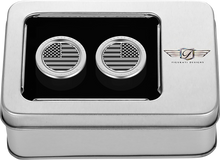 FIGURATI DESIGNS Docking Covers - American Flag - Silver FD26-DC-2730-SS