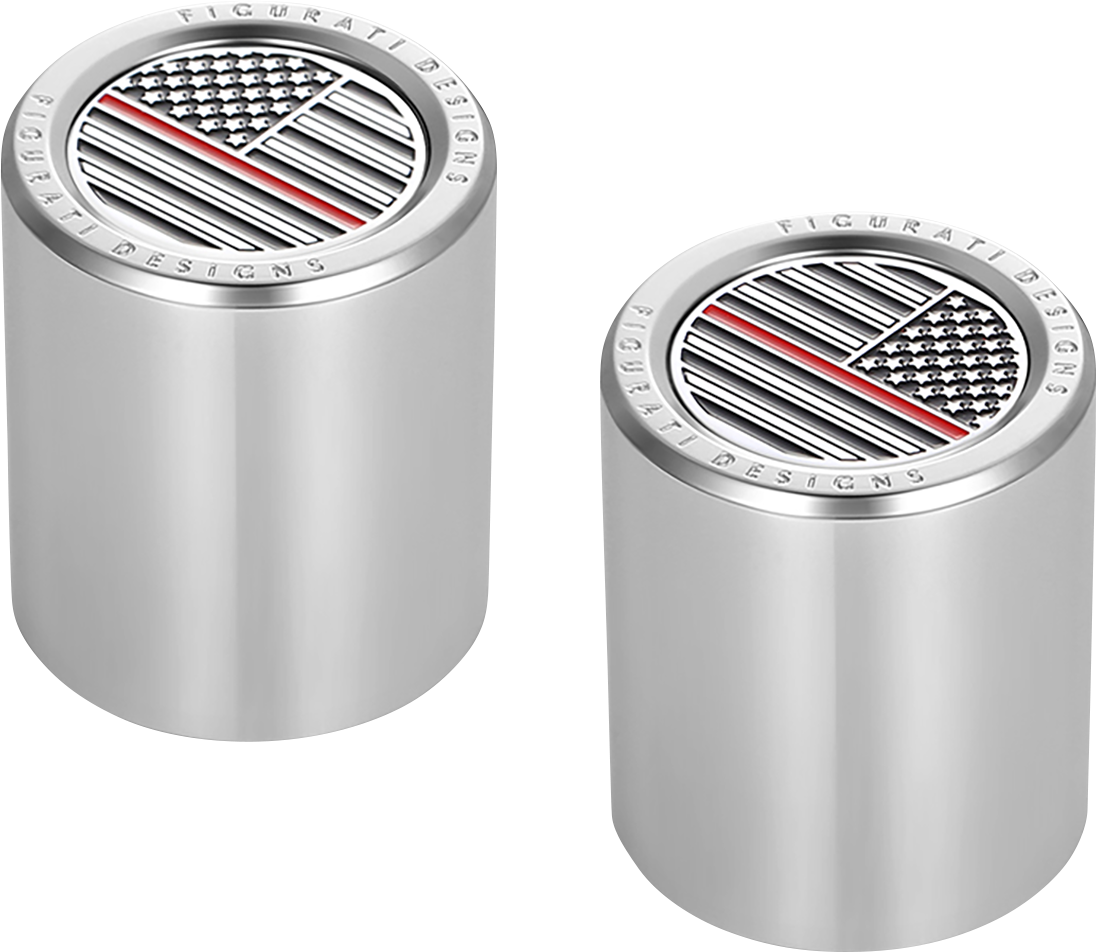 FIGURATI DESIGNS Docking Covers - American Flag - Contrast Cut - Silver FD73-DC-2730-SS