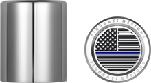 FIGURATI DESIGNS Docking Covers - American Flag - Contrast Cut - Silver FD70-DC-2730-SS