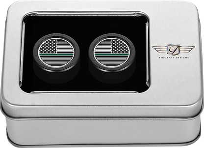 FIGURATI DESIGNS Docking Covers - American Flag - Contrast Cut - Black FD72-DC-2730-BK