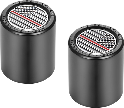 FIGURATI DESIGNS Docking Covers - American Flag - Contrast Cut - Black FD75-DC-2730-BK