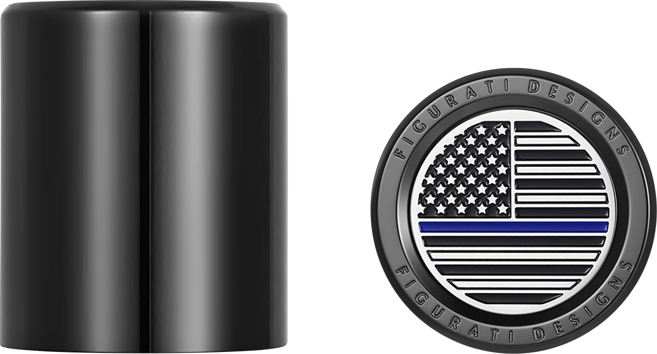 FIGURATI DESIGNS Docking Covers - American Flag - Contrast Cut - Black FD71-DC-2730-BK