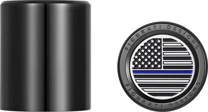 FIGURATI DESIGNS Docking Covers - American Flag - Contrast Cut - Black FD71-DC-2730-BK