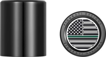 FIGURATI DESIGNS Docking Covers - American Flag - Contrast Cut - Black FD72-DC-2730-BK