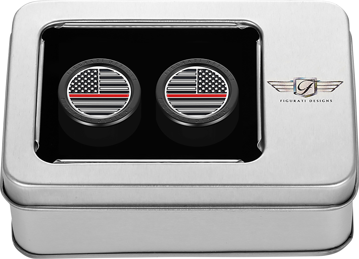 FIGURATI DESIGNS Docking Covers - American Flag - Contrast Cut - Black FD75-DC-2730-BK