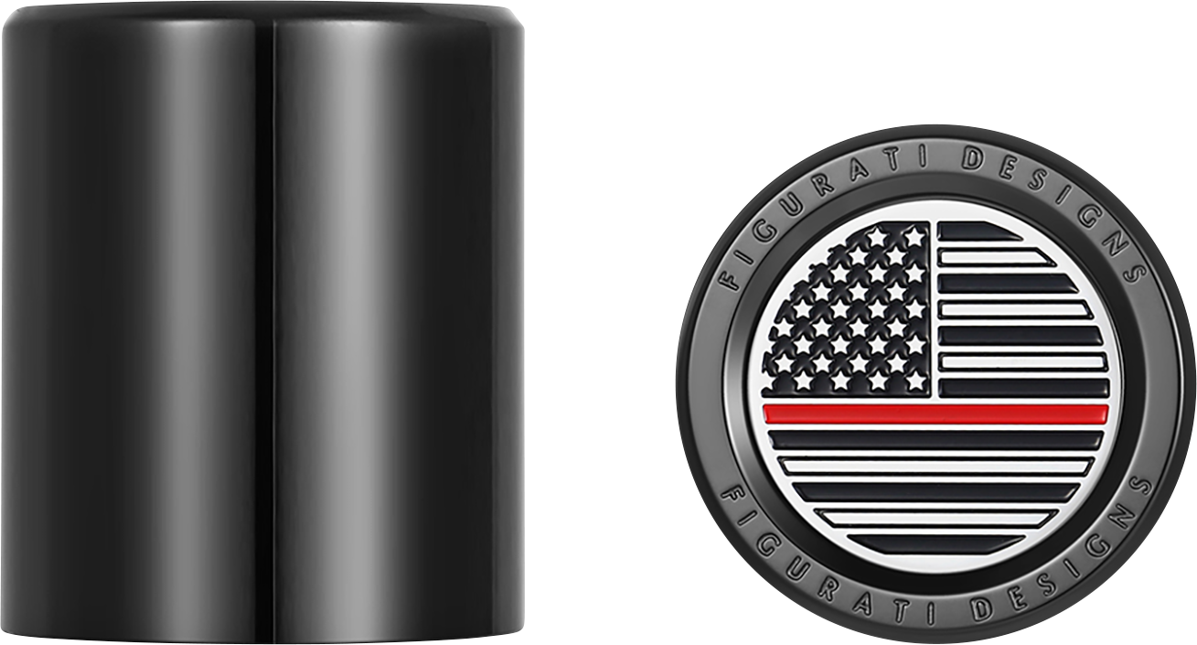 FIGURATI DESIGNS Docking Covers - American Flag - Contrast Cut - Black FD75-DC-2730-BK