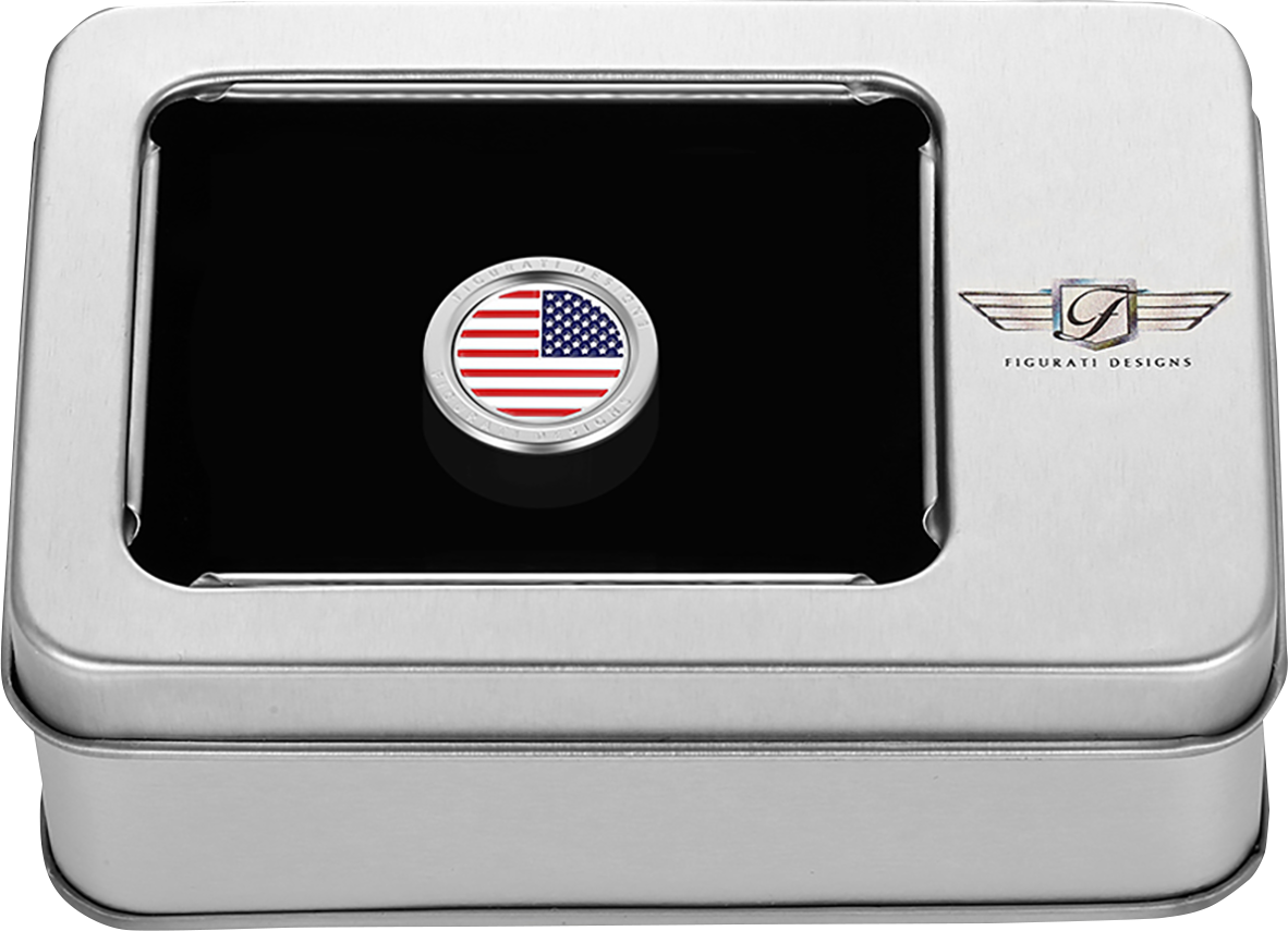 FIGURATI DESIGNS Heel-Toe Shifter Cover - American Flag - Red/White/Blue FD20-HTSC-SS