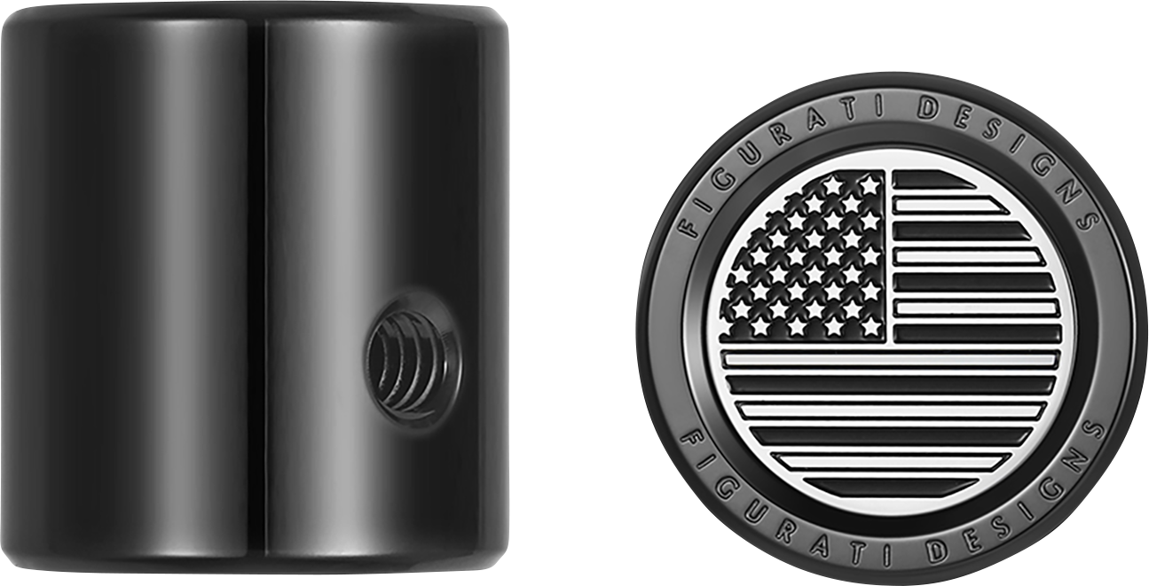 FIGURATI DESIGNS Heel-Toe Shifter Cover - American Flag - Black FD26-HTSC-BLK