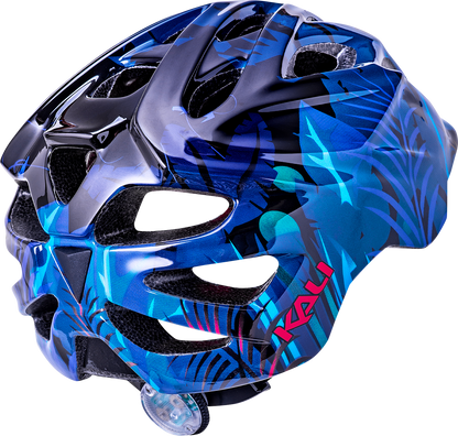 KALI Child Chakra Lighted Helmet - Jungle - Gloss Blue - XS 0221022224