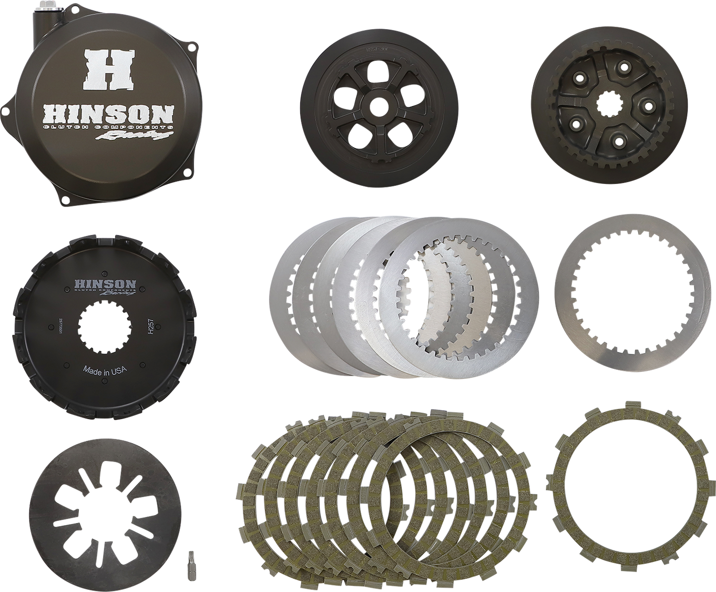 HINSON RACING Complete Billetproof Conventional Clutch Kit - KX250/X/XC HC557-2101