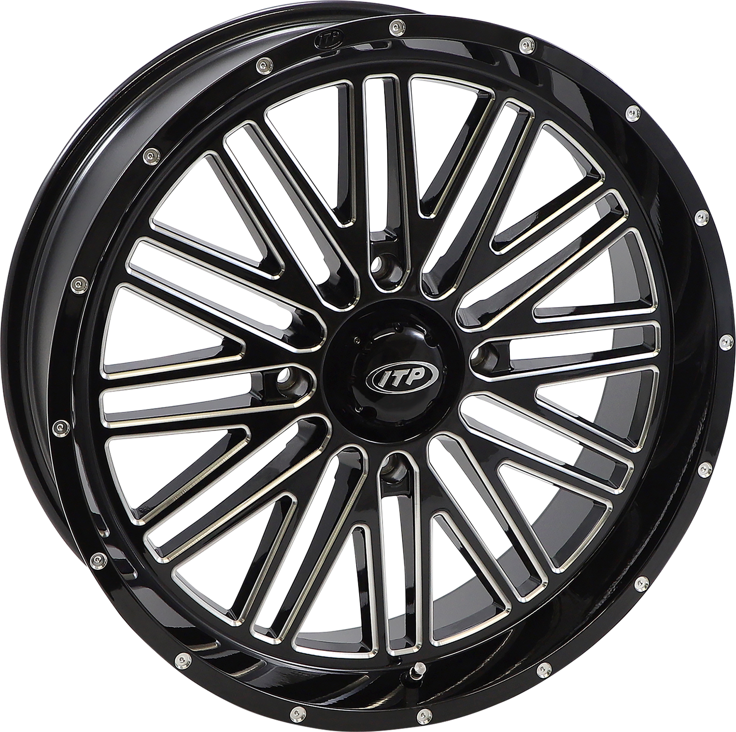 ITP Wheel - Momentum - Front/Rear - Black/Milled - 22x6.5 - 4/137 - 4+2.5 (+10 mm) 2222784731B