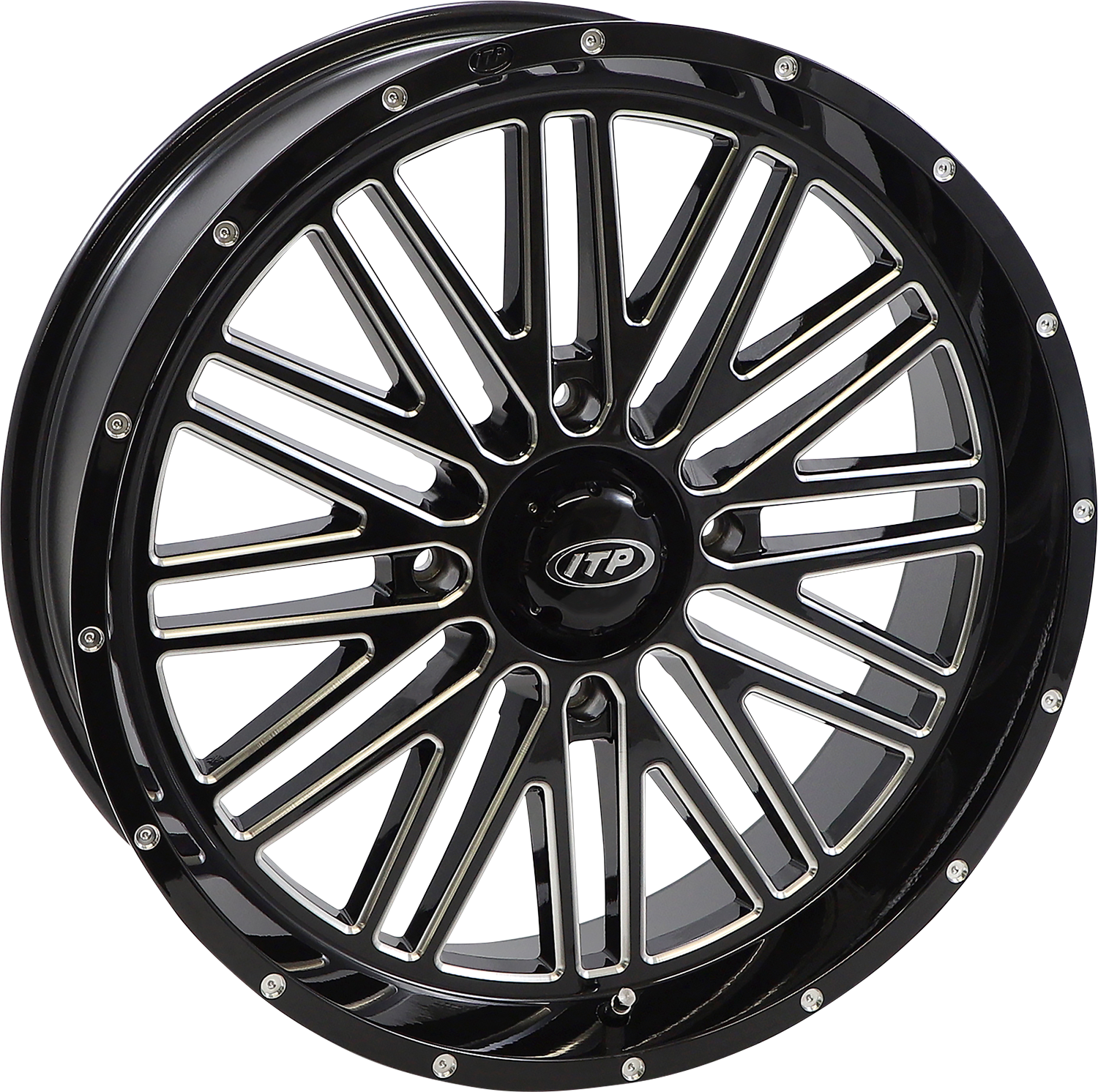 ITP Wheel - Momentum - Front/Rear - Black/Milled - 22x6.5 - 4/137 - 4+2.5 (+10 mm) 2222784731B
