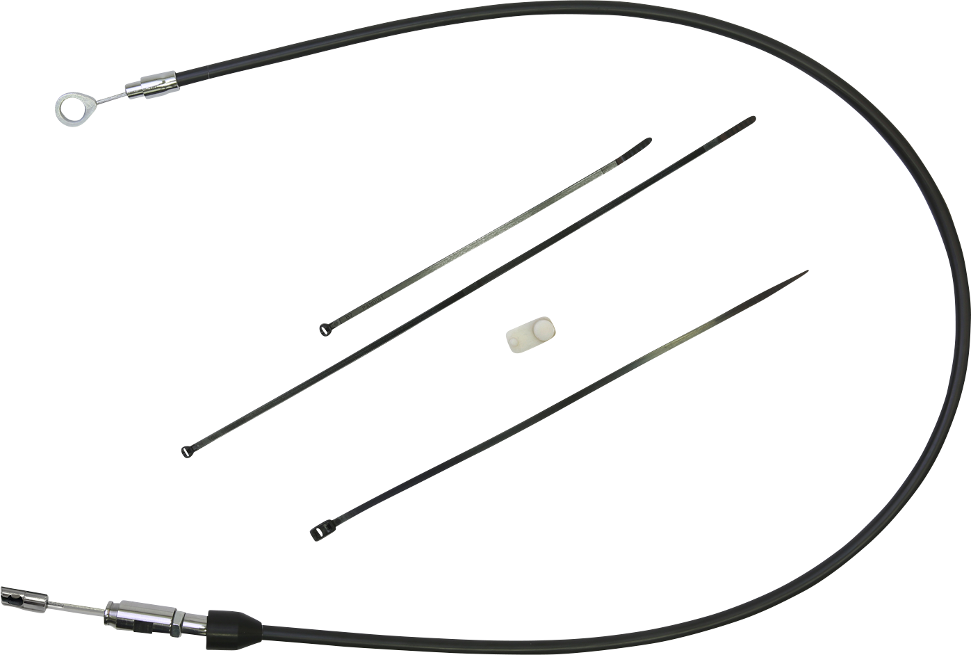 DRAG SPECIALTIES Quick Connect Clutch Cable - Upper - 36" - Black/Chrome 4323402HE